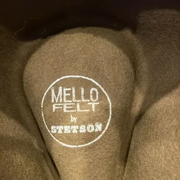 Mello Felt By Stetson Men’s Crushable Brown Hat 100% Wool Sz M/ L Made In USA - Picture 5 of 8